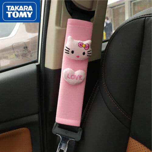 TAKARA TOMY Fashion Cute Cartoon Hello Kitty Car Rearview Mirror Cover Men and Women Car Interior Decorations