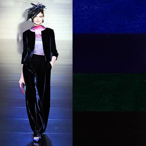 High 100% Silk Velvet Curtains Dress Korean Velvet Fabric blue Textile silk african fabric For Sewing Material Wholesale Retail