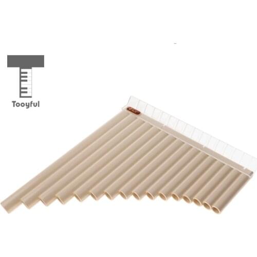 Tooyful Pan Flute 16 Pipes Beginner Woodwind Instrument Pan Pipes C Key Flauta Xiao