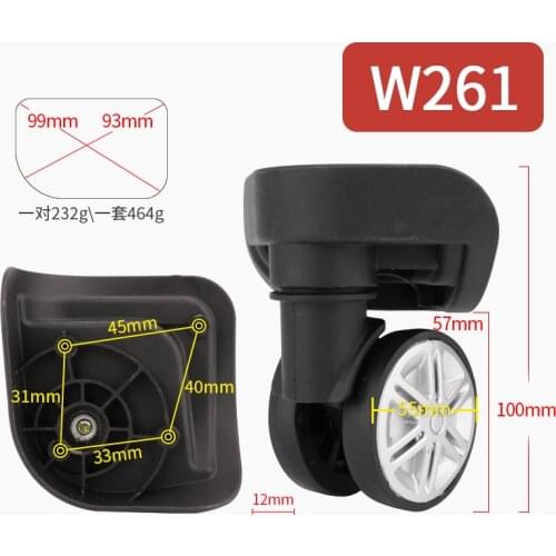 Luggage universal wheel accessories wheel aircraft luggage wheel mute wheel wear-resistant maintenance 22/24 inch replacement