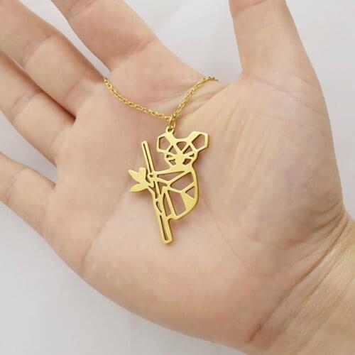 Foreign Trade New Creative Joker Hollow Carla Bear Necklace Paper Folding Cartoon Carla Bear Pendant