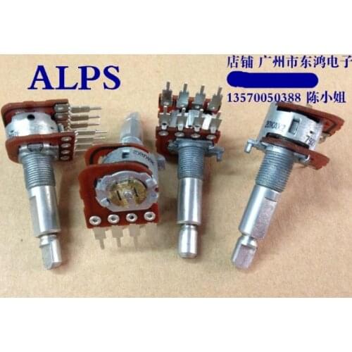 Japan ALPS 16 type A20Kx2 20KAX2 dual axis double potentiometer shaft 35mm 8 feet switch