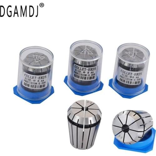 1PCS ER11 ER16 ER20 ER25 AA High Precision 0.008 mm ER Spring Collet Suitable Engraving Machine Spindle CNC Machining Center