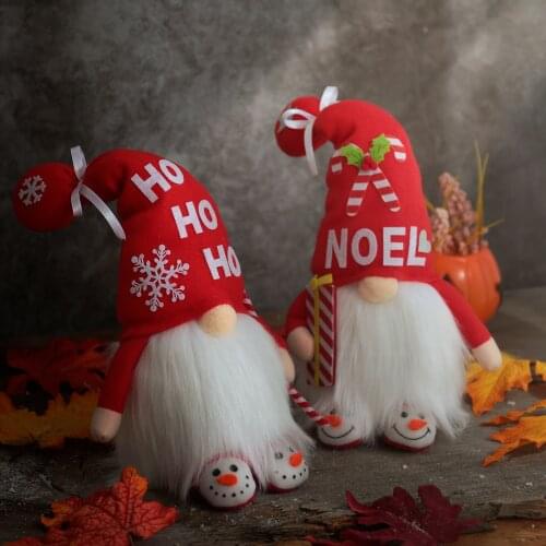 2021 Christmas Glowing Faceless Doll Dwarf Doll Rudolf Red Long Hat Doll Decoration home decoration christmas ornaments