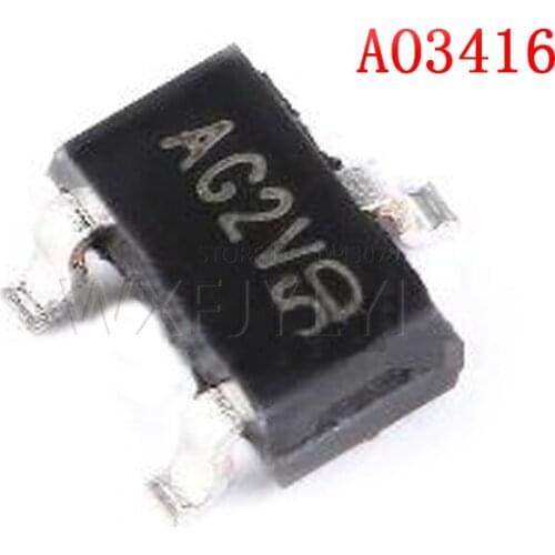 20pcs AO3416 SOT-23 3416 SOT23 AGRV N-Channel Enhancement Mode Field Effect