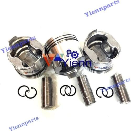 3TNC88 Piston Kit With Pin Clips For Yanmar B37 Mini Excavator Diesel Engine Space Parts