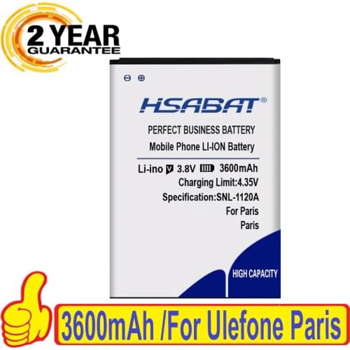 HSABAT Battery For UleFone Paris / UleFone Paris X 3600mAh Batteries free shipping within tracking number