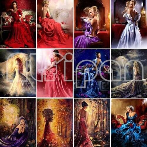 Diamond Painting Woman Rhinestone Full Square 5D DIY Diamond Embroidery Mosaic Portrait Cross Stitch Gift