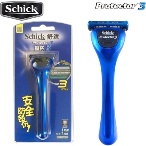2020 Schick Protector 3d diamond razor holder 1 razor + 1 blade Manual shaver for man razor in stock