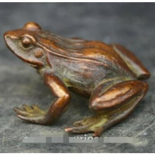 57MM Collect China Bronze Unique Mascot Frog Conforming To Good Taste Statue