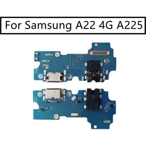 For Samsung Galaxy A22 4G A225 USB Charger Port Dock Connector PCB Board Ribbon Flex Cable Charging Port Component Replacement