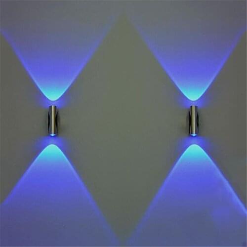 Double-headed Spiral Hole blue LED Wall Light Effect Wall Lamp With Controller Wand lamp For Party Bar Lobby KTV Home Decor