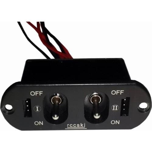 Rccskj Dual Charging Switch Heavy Current Fit FUTABA/ JR connector For RC Car Airplane Model