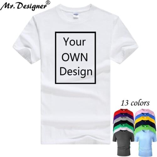 Your OWN Design Brand Logo/Picture Custom Men and women DIY Cotton T shirt Short sleeve Casual T-shirt tops clothes Tee fc002