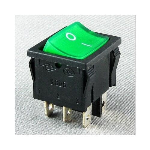 Ship switch KCD5 22N 6-pin power switch green