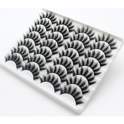 Lash Times 14/16/20/30/40 Pairs 3D Faux Mink Eyelashes Handmade Lashes Volume 3d Mink Make-Up Fluffy Thick Soft