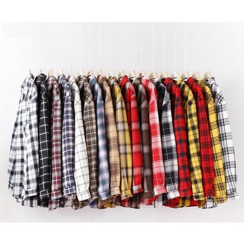 2021 Fashion Women Plaid Shirt Chic Checked Blouse Long Sleeve Female Casual Print Shirts Loose Cotton Tops Blusas Spring News