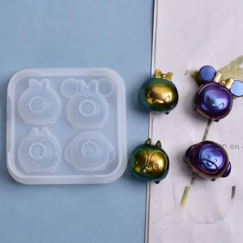 New transparent silicone mold resin decorative crafts DIY 3D animal pendant mold epoxy resin mold for jewelry