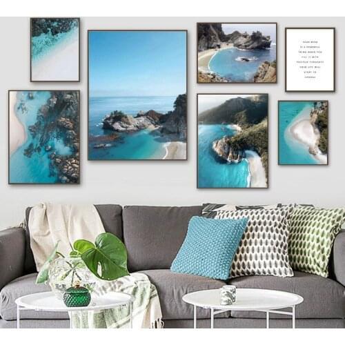Ocean Reef Sky Cloud Beach Forest Quote Wall Art Canvas Painting Nordic Posters And Prints Wall Pictures For Living Room Decor