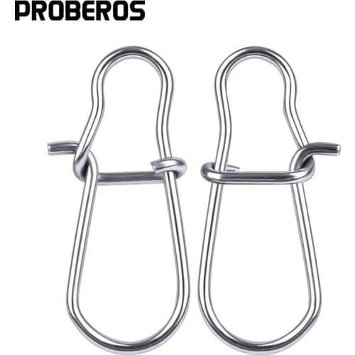 30pcs NiceFastlock Snap Fishing Barrel Swivel Safety Snap 12mm-33.5mm Swivel Snap 0#-8# Fishing Swivels Pesca Peche