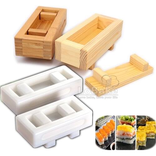 High quality latest rectangle shape bamboo sushi press maker rice meat mold sushi machine for diy japanese kitchen cooking tools