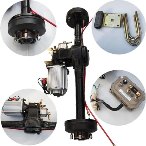 Customizing the gear shift rear axle controller tooth pack with power unit pump for High Power Electric four-wheel vehicle