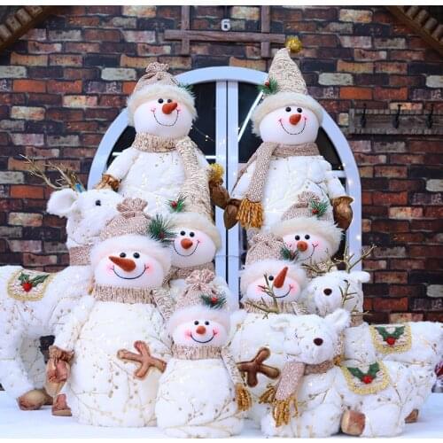 Christmas decoration fabric Christmas snowman doll gift plush elk doll alpaca Christmas decoration Christmas tree ornaments