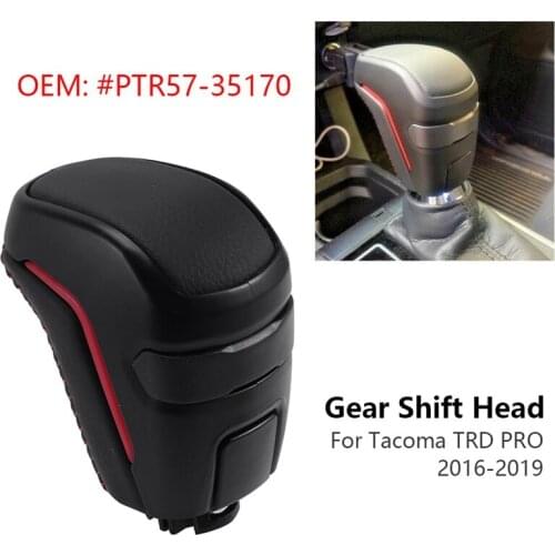 Car Gear Shift Knob Leather Gear Shift Head PTR57-35170 for Toyota Tacoma TRD PRO 2016-2019 (Automatic)