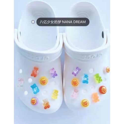 Croc Charms Lovely Colorful Bear Gummy Croc Charms Designer Detachable Cute Bundle Cartoon Doll AccessoriesFinished Products