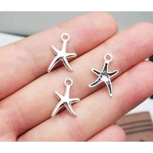 60pcs/lot--18x11mm, starfish cham,Antique silver plated starfish charms,DIY supplies,Jewelry accessories
