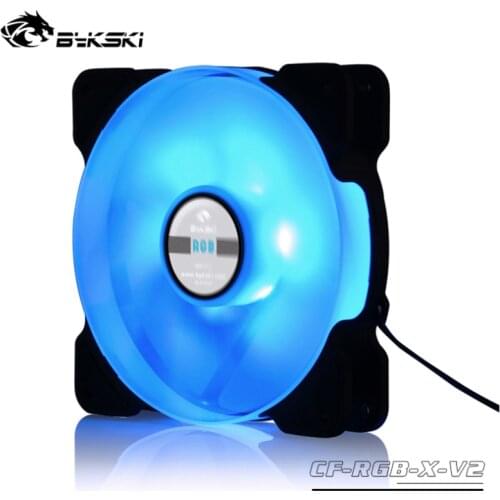 Bykski 12V RBW Radiator Fan / 1500RPM / 64.CFM / Computer Case 12cm Fan Water Discharge Radiator Hydraulic Bearing Mute For120mm