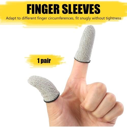 1Pair Breathable Game Controller Finger Covers Sweat-Proof And Non-Slip Thumb Covers Hand Game Artifact (H)