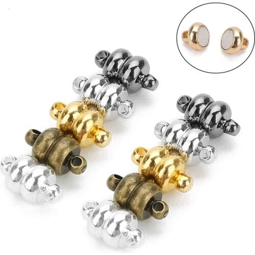 10pcs/lot 7mm Copper Strong Magnetic Clasps Converter Necklace Bracelets Connector For DIY Jewelry Making Findings Accessories