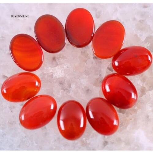 18x13MM&16x12MM CAB Cabochon Oval Natural Stone Beads Red Carnelian For Jewelry Making Necklace Pendant Bracelet Earrings 10Pcs