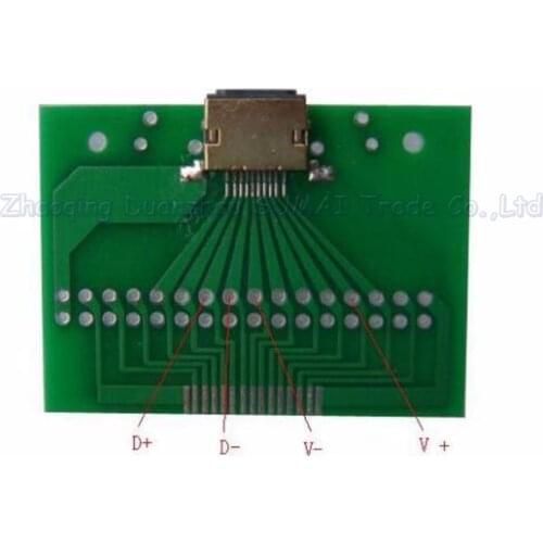 2pcs For iPhone 5/6/7 female socket test board for iPhone 7 With PCB Board female connector size:45*33MM