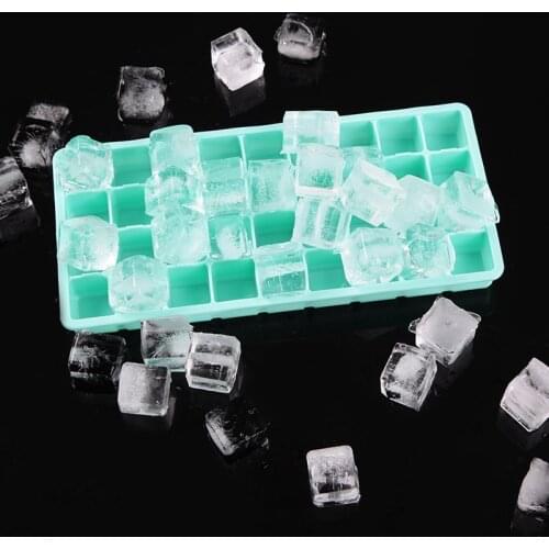24/36 Grid Food Grade Silicone Ice Tray Home with Lid DIY Ice Cube Mold Square Shape Ice Cream Maker Kitchen Bar Accessories
