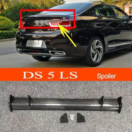 5LS Real Carbon Fiber GT-style Car-styling Sporty Rear Trunk Wing Spoiler for DS 5LS Sedan