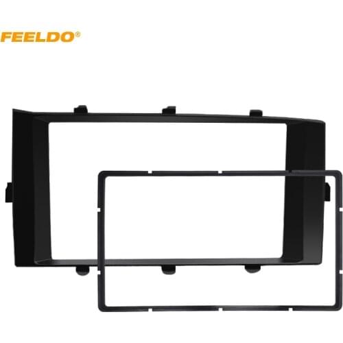 FEELDO Car Stereo Radio Frame Fascia for Toyota Aqua RHD 2012-2014 2Din DVD Dash Panel Bezel Trim Face Plate Kit #HQ1948