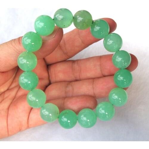 Free Shipping Natural Australian Chrysoprase Round 12.5mm Beads Stretch Bracelet Women Jewelry Accessories Weddings Parties Gift