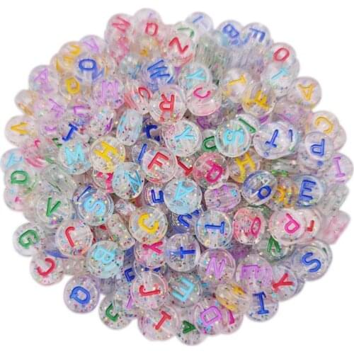 7-11mm 10-50Pcs Colorful Letter Beads DIY For Jewelry Making Necklace Bracelet Pendant
