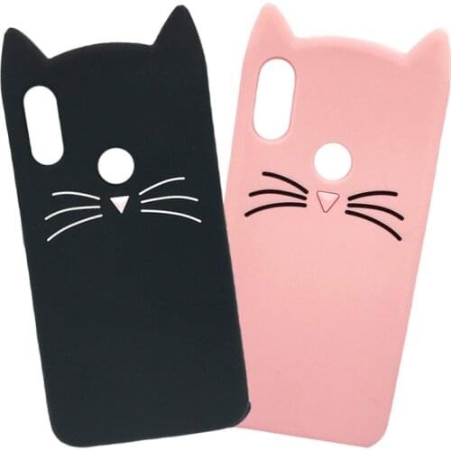 For Xiaomi Redmi Note 7 6 5 Pro Case Back Cover Soft Silicone Protective Phone Case Redmi S2 4X 4A 5A 6A Mi A 2 A2 Lite Cute Cat