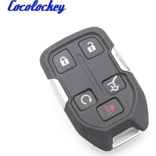 Cocolockey 5 button Keyless Remote Key Fob Shell for Chevrolet Suburban Tahoe for GMC YUKON Keys Blank Car Styling Replacement