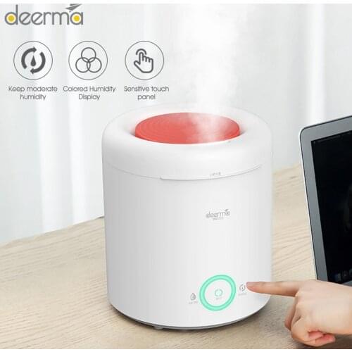 Deerma Ultrasonic Air Humidifier Aromatherapy Oil Diffuser Humidifier 2.5L Intelligent Constant Humidity For Home Office