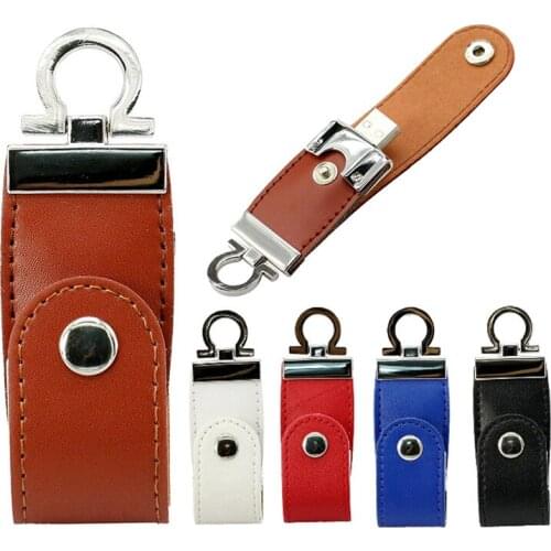 PU Leather 32GB 64GB 8GB 16GB USB 2.0 Flash Driver 64GB Pen Drive U Disk PenDrive Flash Drive USB Drive USB Flash Disk