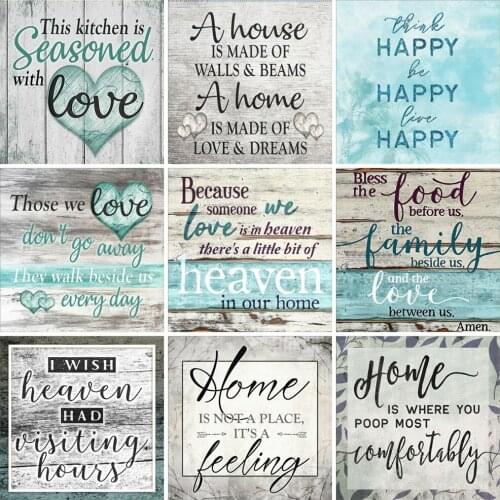 Huacan 5d Diamond Painting New Arrivals Sweet Home Living Room Wall Decoration Mosaic Love Scenery Handmade Gift