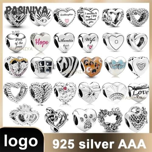 HEART CHARMS Collection Valentines Day 925 Sterling Silver Charm Chinese Factory Original Wholesale Charms for Jewelry Making