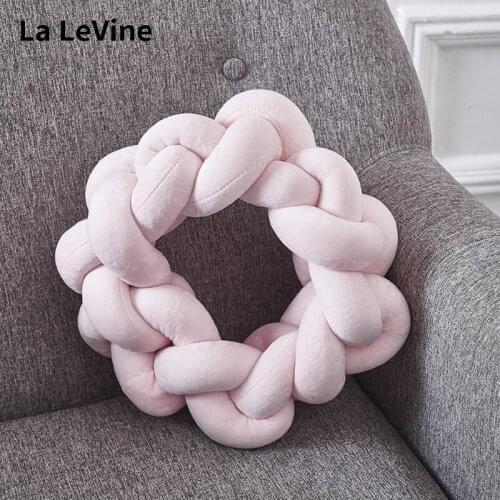Creative Pillow Ball Pillow Knotted By Hand Nordic Style Woven Velvet Sofa Pillow Decoration Cushion Multifunction Home Textile