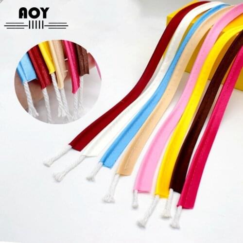 12mm High Quality Polyester Satin Bias Cord Piping Tape Handmade For DIY Garment Pajamas Home Textile Bedding Edging Sewing