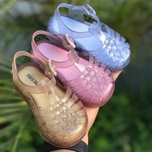 Mini Melissa Beach Slide Sandal 2020 Girl Jelly Sandals Summer Roma Shoes Children Beach Boy Shoes Toddler candy sandals HMI001