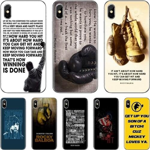 For Samsung Galaxy A10 A30 A40 A50 A60 A70 a12 a31 a41 a51 a71 a20e a21s M30 Soft TPU Case Rocky Balboa Motivational Words